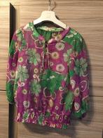Lichte lila met groene blouse, maat 36, RUSSO CONTI, Comme neuf, Taille 36 (S), Autres couleurs, RUSSO CONTI