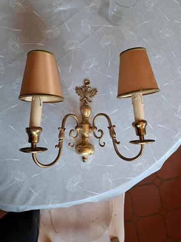 Vintage wandlamp Messing  beschikbaar voor biedingen