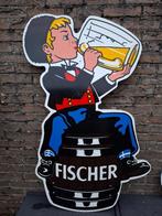Groot zeldzaam reclamebord bière Pêcheur - fischer bier, Verzamelen, Ophalen of Verzenden, Nieuw, Reclamebord, Plaat of Schild