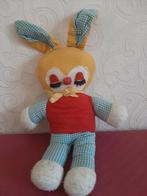 Retro stoffen/lappenpop konijn knuffel – jaren '60/'70, Kinderen en Baby's, Speelgoed | Knuffels en Pluche, Ophalen of Verzenden
