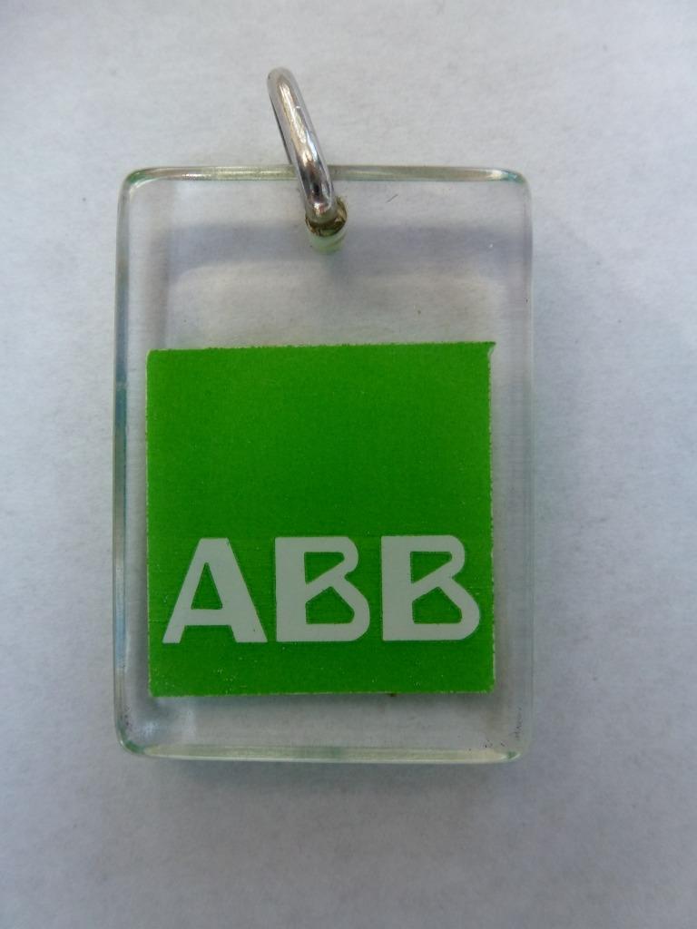 sleutelhanger ABB met sleutelring, Ophalen of Verzenden, Gebruikt, Merk