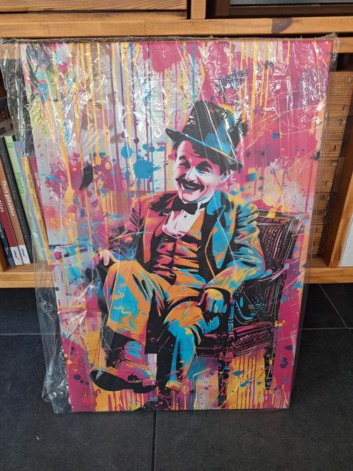 CHARLIE CHAPLIN STREET ART PAINTING, Antiek en Kunst, Kunst | Schilderijen | Abstract, Ophalen of Verzenden