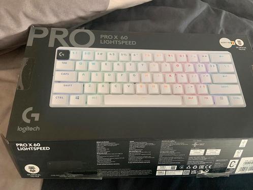 Logitech G PRO x 60 Lightspeed White / Azerty, Computers en Software, Toetsenborden, Nieuw, Ophalen