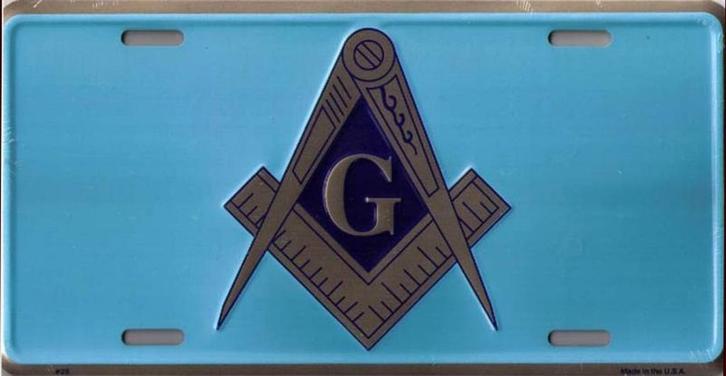 USA Limited Edition 'Masonic Emblem' - alu herdenkingsplaat, Verzamelen, Blikken, Nieuw, Overige, Overige merken, Verzenden