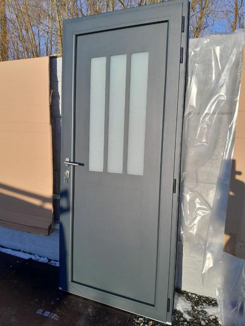 Porte PVC Aluminium gris anthracite 7016, Doe-het-zelf en Bouw, Raamkozijnen en Schuifdeuren, Nieuw, Aluminium, 150 tot 225 cm