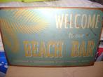 metalen bord met opschrift BEACH, Ophalen of Verzenden, Nieuw