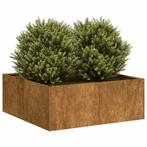 Plantenbak Roestig Weervast Staal Cortenstaal 80x80x30 cm, Verzenden, Nieuw, Tuin, Metaal