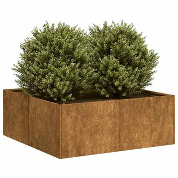 Plantenbak Roestig Weervast Staal Cortenstaal 80x80x30 cm beschikbaar voor biedingen
