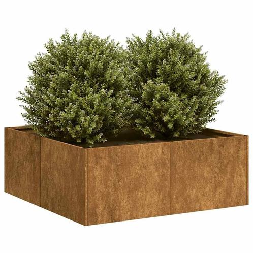 Plantenbak Roestig Weervast Staal Cortenstaal 80x80x30 cm, Tuin en Terras, Bloembakken en Plantenbakken, Nieuw, Metaal, Balkon