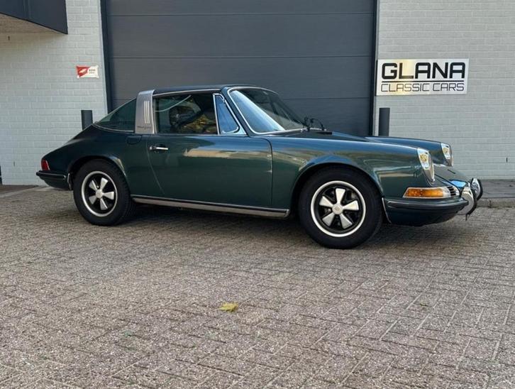 Porsche 911T Targa Ölklappe, Auto's, Porsche, Bedrijf, Benzine, Cabriolet, 2 deurs, Handgeschakeld, Groen, Overige kleuren, Overige bekleding