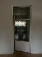 Witte stalen deur, Doe-het-zelf en Bouw, Deuren en Vliegenramen, Ophalen, Gebruikt, Glas, Binnendeur