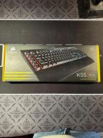 Corsair K55 RGB Toetsenbord, Computers en Software, Toetsenborden, CORSAIR, Gaming toetsenbord, Azerty, Ophalen of Verzenden