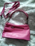 Fuchsia tas met afneembare lange of korte gevlochten schoude, Handtassen en Accessoires, Tassen | Damestassen, Ophalen of Verzenden