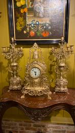 klok met kandelaars 3 stuks, Antiek en Kunst, Ophalen