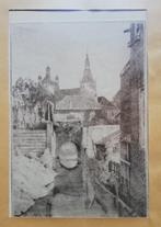 Gravure "Marktstraat" Hendrik De Laet, Antiek en Kunst, Kunst | Etsen en Gravures, Ophalen of Verzenden