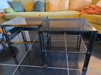 Salontafel, 2 stuks met licht gefumeerd glas., Huis en Inrichting, Ophalen, Zo goed als nieuw, Glas