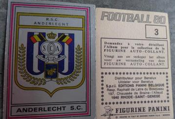 PANINI FOOTBALL 80 sticker ANDERLECHT EMBLEEM  voetbal  beschikbaar voor biedingen