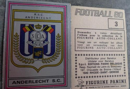 PANINI FOOTBALL 80 sticker ANDERLECHT EMBLEEM  voetbal, Hobby en Vrije tijd, Stickers en Plaatjes, Zo goed als nieuw, Sticker
