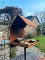 Cortenstaal vogelhuisje, Tuin en Terras, Ophalen, Zo goed als nieuw