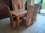 Tafel met Lloyd Loom stoelen, Huis en Inrichting, Complete eetkamers, Ophalen, Zo goed als nieuw