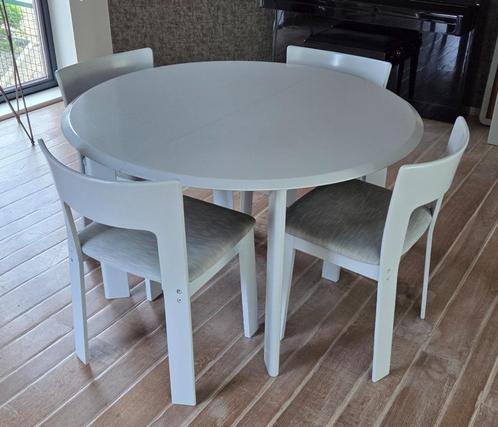 Eettafel met stoelen, Huis en Inrichting, Tafels | Eettafels, Gebruikt, 100 tot 150 cm, 100 tot 150 cm, Vijf personen of meer