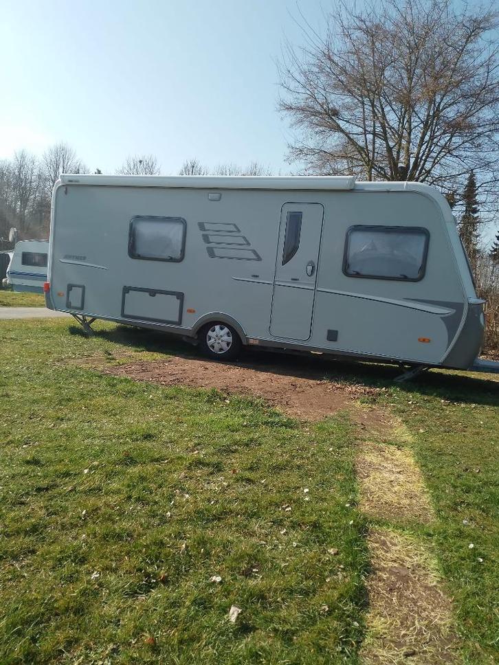 Caravan hymer nova 580sl, Caravans en Kamperen, Caravans, Particulier, tot en met 4, 1250 - 1500 kg, Rondzit, Hymer, 2 aparte bedden