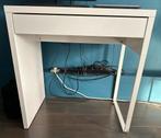 Witte bureau met lade - goede staat., Huis en Inrichting, Bureaus, Ophalen, Gebruikt, Bureau