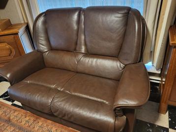 leder 2-zit relax, 2-zit en 1 fauteuil 1p beschikbaar voor biedingen