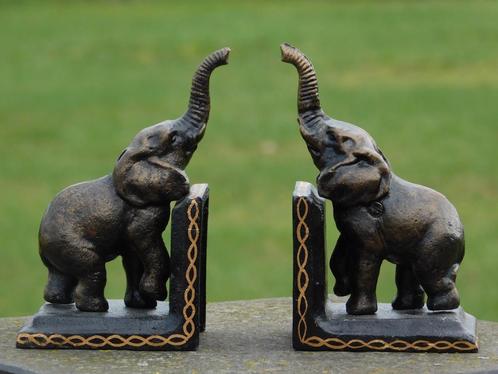 Serre-livres Elephant - fonte - lot de deux, Antiquités & Art, Curiosités & Brocante, Enlèvement ou Envoi