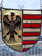 ebrandschilderd glas in lood,, Gebruikt, Minder dan 80 cm, Ophalen of Verzenden, Glasplaat