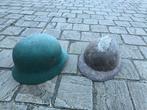 Duitse en Belgische helm wo2, Verzamelen, Militaria | Tweede Wereldoorlog, Ophalen of Verzenden, Landmacht, Helm of Baret
