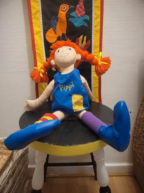 Vintage lappenpop van Fifi Brindacier, Verzamelen, Stripfiguren, Gebruikt, Ophalen of Verzenden