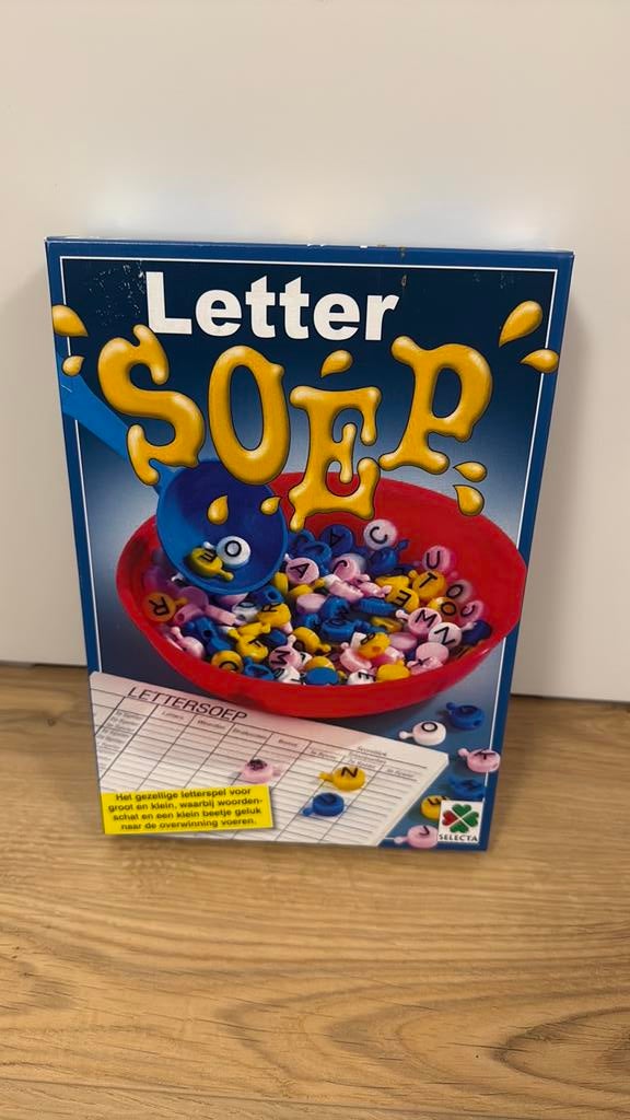 Letter soep spel, Ophalen, Zo goed als nieuw