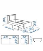 Cadre de lit 90x200 avec tiroirs, Maison & Meubles, Chambre à coucher | Lits, Comme neuf, 90 cm, Enlèvement, Une personne