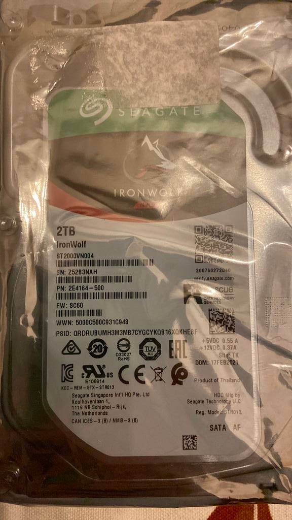 Disque Dur HDD Seagate IronWolf 2TB NEUF, Intern, Nieuw, Ophalen of Verzenden, Desktop