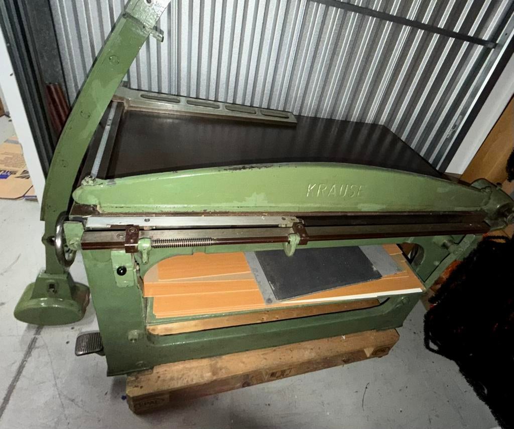 Krause bordschaar/kartonsnijder/ guillotine/ shears, Ophalen of Verzenden, Gebruikt
