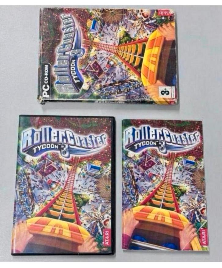 Atari - Roller coaster tycoon 3 - vintage pc computer spel, Games en Spelcomputers, Games | Pc, Zo goed als nieuw, Simulatie, Vanaf 3 jaar