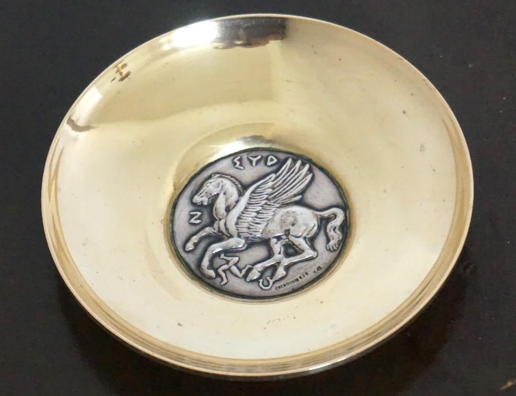 Petite Assiette Grecque en laiton signée Lalaounis, Enlèvement ou Envoi