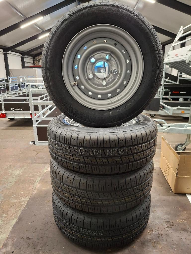 Stockopruiming: Banden 185/60R12C + velg 5x112 aanhangwagen, Ophalen, Nieuw