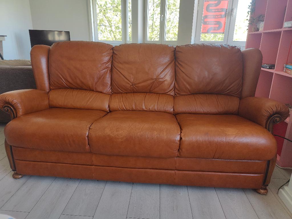 Zetel, Ophalen, Gebruikt, 150 tot 200 cm, Driepersoons