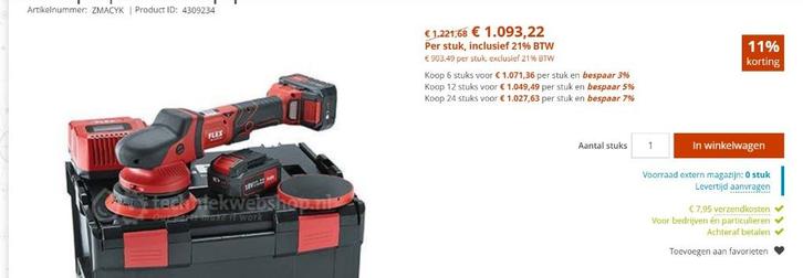 FLEX polijstmachine excentrisch, Autos : Divers, Accessoires de voiture, Comme neuf, Enlèvement