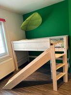 Lifetime halfhoogslaper glijbaanbed+matras+kast+bureau, Ophalen, Zo goed als nieuw, Halfhoogslaper