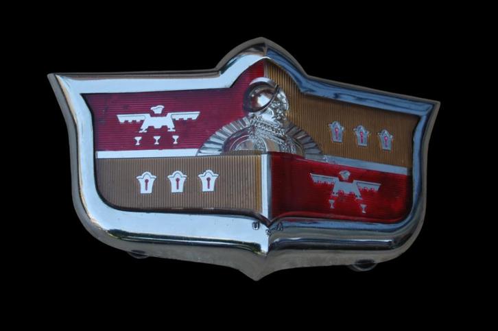 desoto motorkap embleem 1951 usa oldtimer, Antiek en Kunst, Curiosa en Brocante, Ophalen of Verzenden