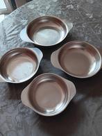 4 schaaltjes in inox 18/10 in goede staat, Enlèvement, Utilisé