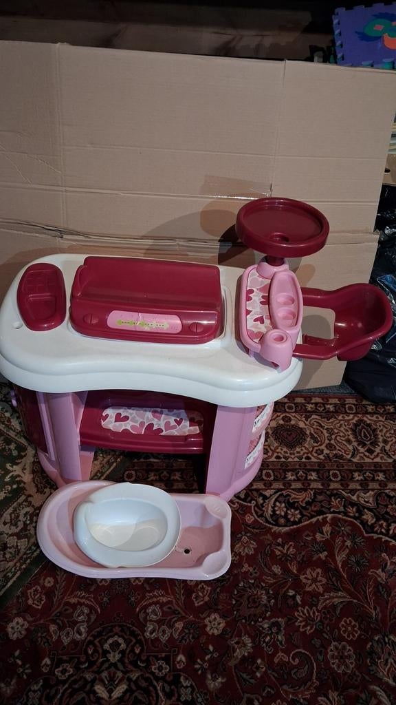 Verrijdbaar en vast badmeubeltje met allerlei accessoires, Ophalen, Gebruikt