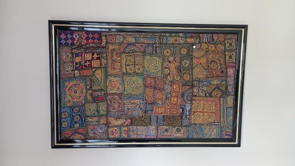 Doek patchwork India, Ophalen