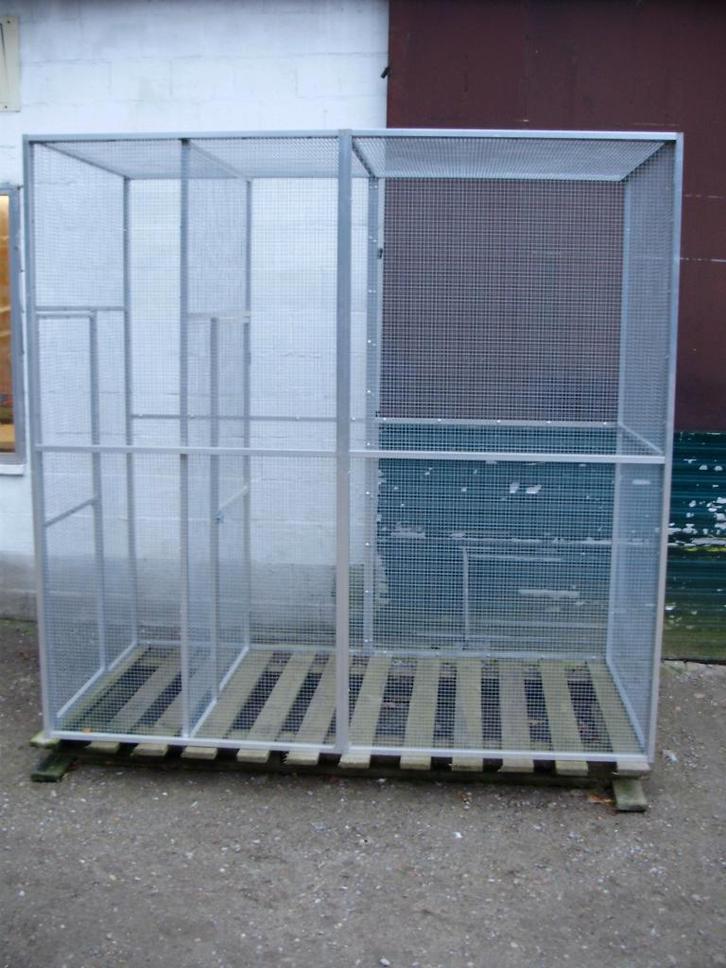 nieuwe Volière in Aluminium vogelkooi met inkomsas 1Mx2mx2m, Dieren en Toebehoren, Vogels | Hokken en Kooien, Nieuw, Vogelkooi