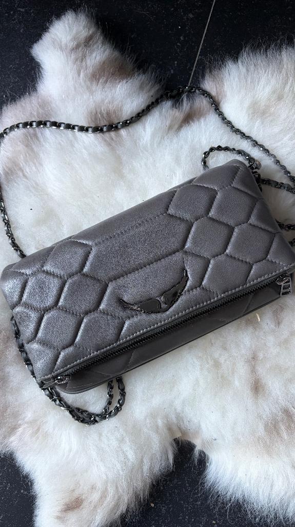 Zadig&Voltaire tas, Verzenden, Gebruikt, Grijs, Handtas