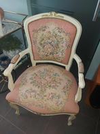 vintage Louis XV stoel met borduurwerk, Ophalen, Gebruikt, Overige kleuren, Stof