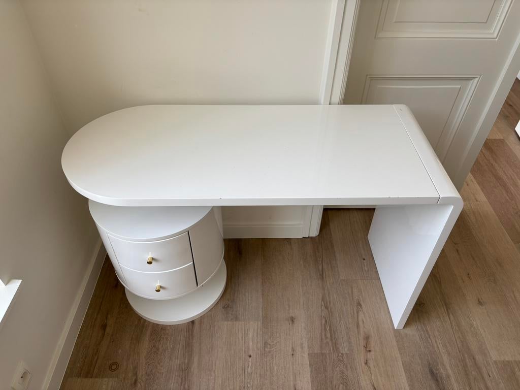 Bureau te koop, Ophalen, Zo goed als nieuw, Wit, Hout